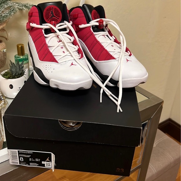 Nike Jordan 6 Rings White Black Carmine size US 8 - Picture 1 of 12